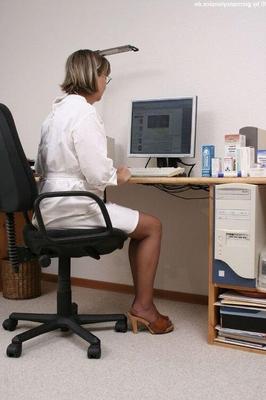 German mature nurses in nylons at work and after work