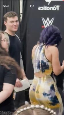 WWE star bayley fat ass in a dress