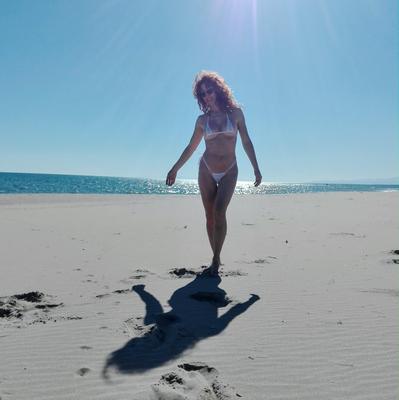 Italian mature redhead at the beach (NN)