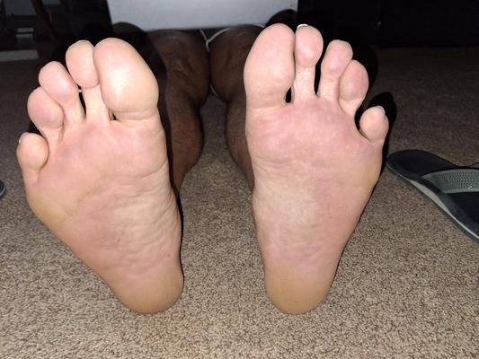 Would you kiss lick and cum on my soft soles?