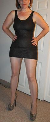 pantyhose legs and tits, cum target.