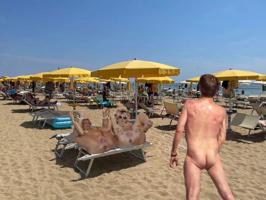 Onanieren auf Vorlagen am Strand
