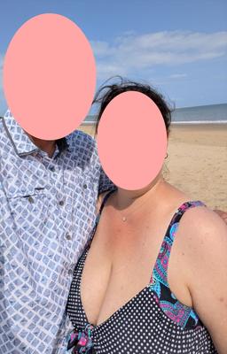 Vacances de la plage de maman
