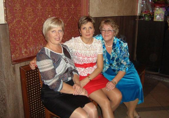 . Women fully dressed, no nudity