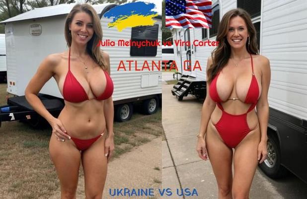 DD Trailer Park Tit Fight from Atlanta USA vs Ukraine